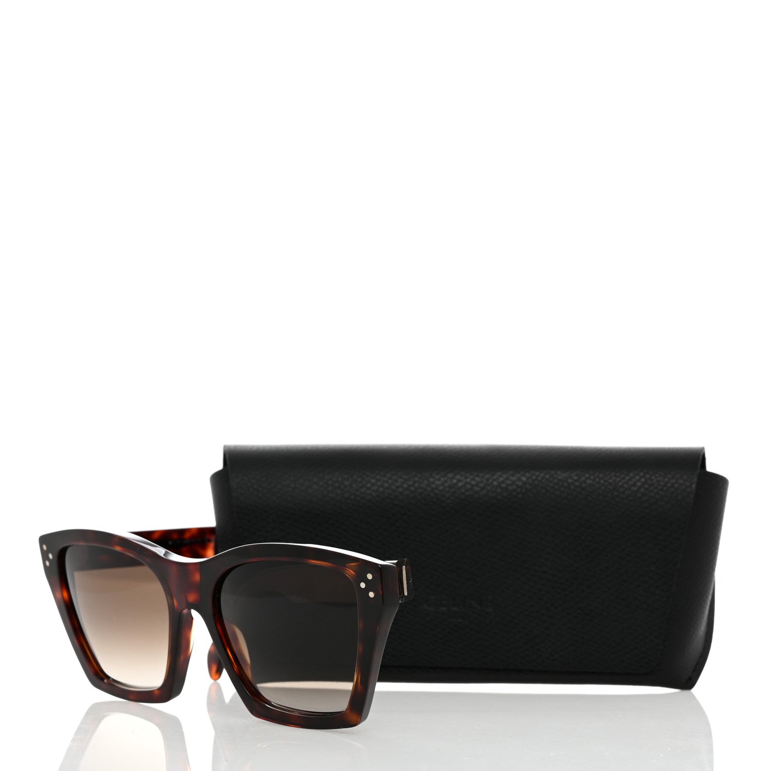 Celine Acetate Polarized Square Sunglasses CL40090I Red Havana 7 of 7