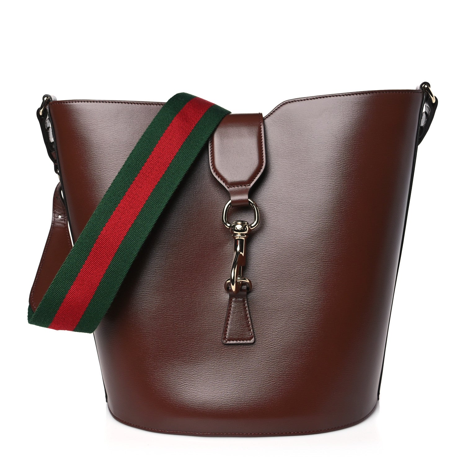 Gucci Tritone Calfskin Web Medium Ophidia Bucket Bag Sweet Chestnut 1 of 10