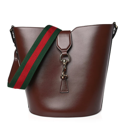 Gucci Tritone Calfskin Web Medium Ophidia Bucket Bag Sweet Chestnut 1 of 10