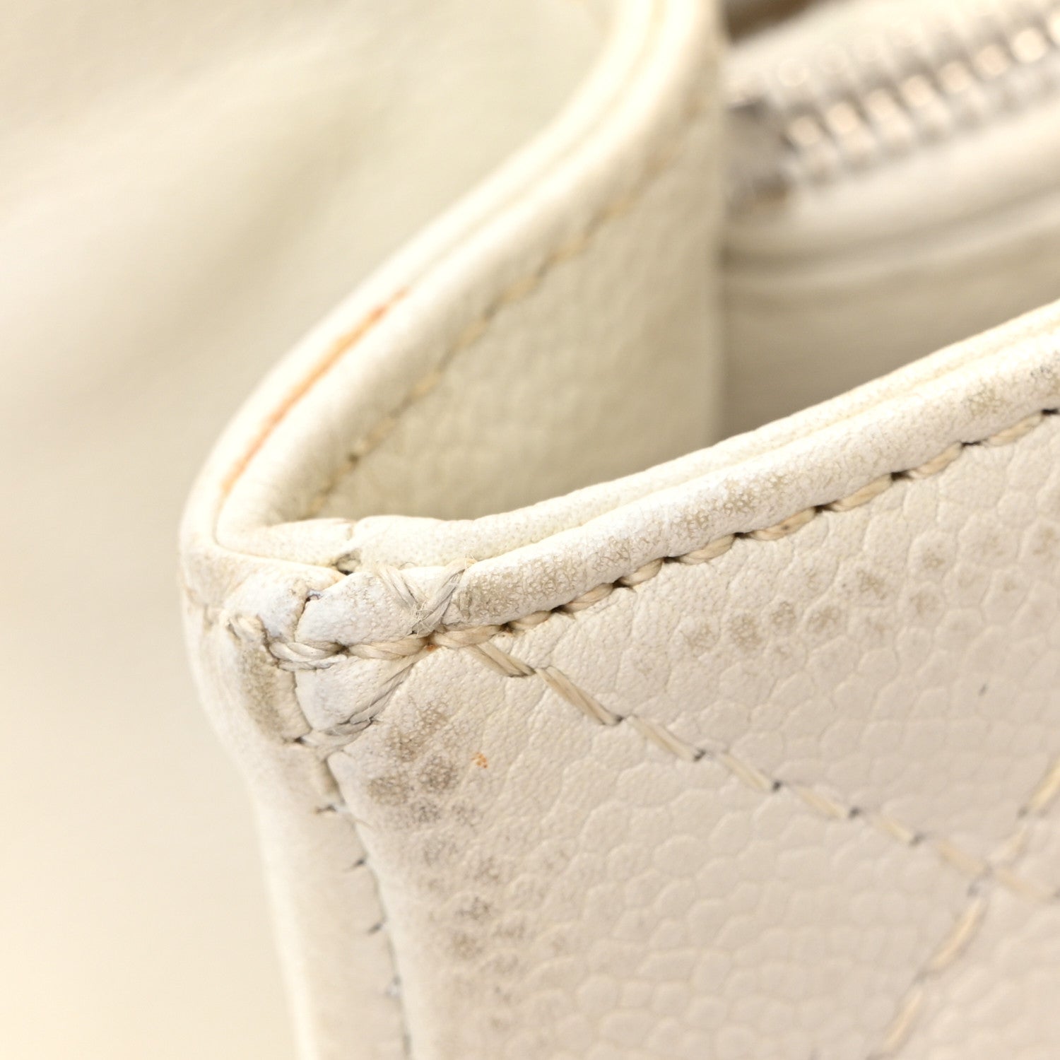 Chanel Caviar Quilted Grand Shopping Tote GST White 12 of 13