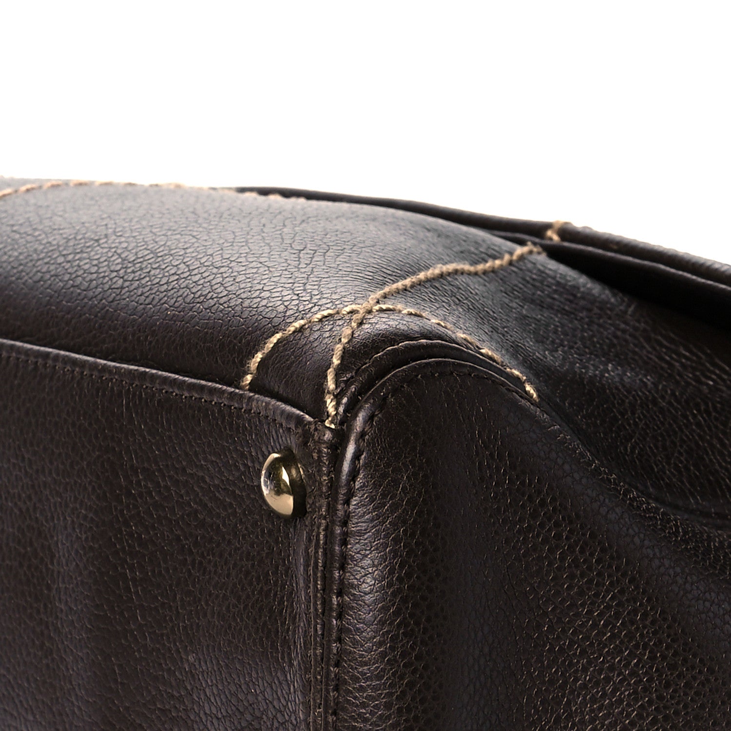 Chanel Calfskin Diamond Stitch Surpique Flap Bag Dark Brown 10 of 10