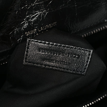 Saint Laurent Crinkled Calfskin Matelasse Monogram Medium Niki Chain Satchel Black 7 of 10