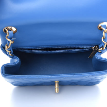 Chanel Lambskin Quilted Mini Square Flap Blue 5 of 10