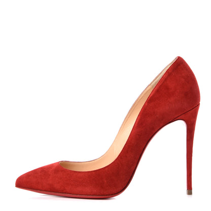 Christian Louboutin Veau Velours Pigalle Follies 100 Pumps 37.5 Rougissime 1 of 8