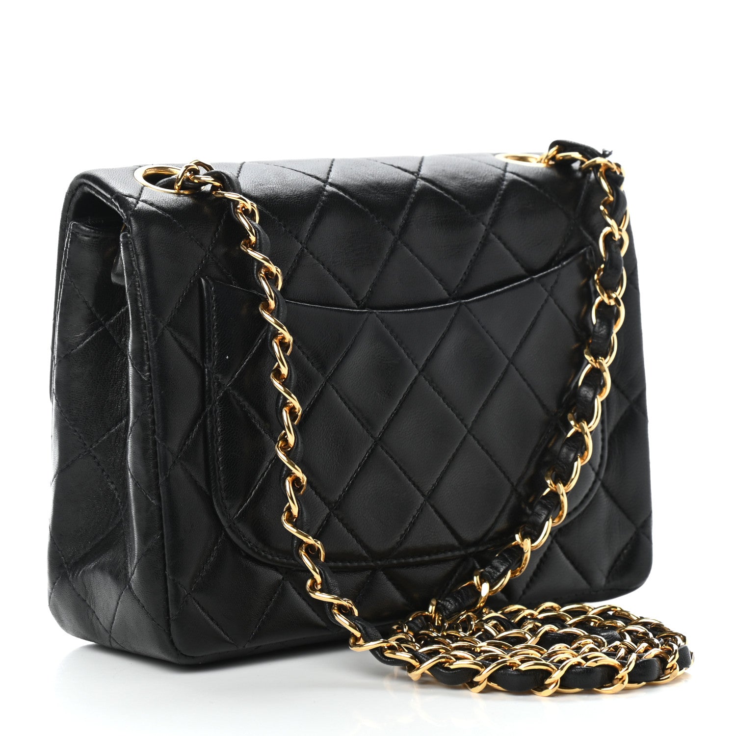 Chanel Lambskin Quilted Mini Square Flap Black 3 of 10