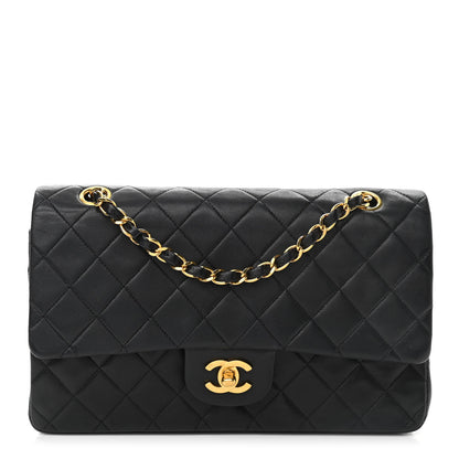 Chanel Lambskin Quilted Medium Double Flap Black 1 of 9