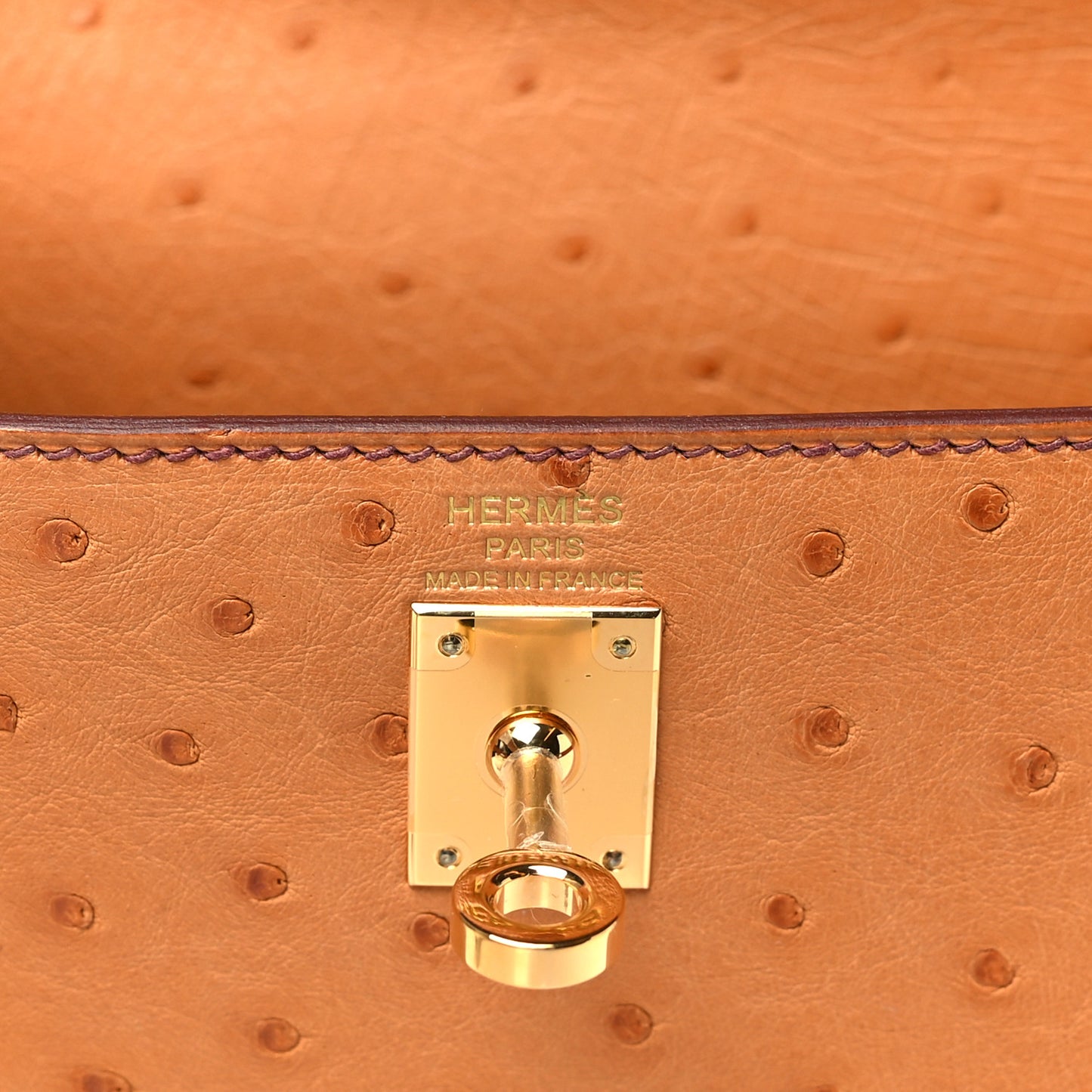 Ostrich Kelly Sellier 25 Gold