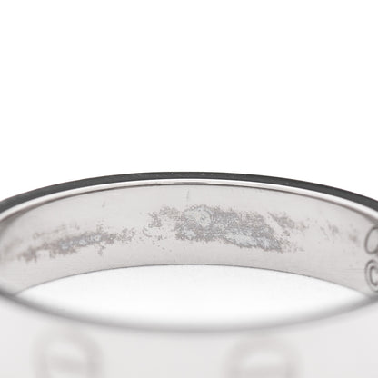 Cartier 18K White Gold 3.5mm LOVE Wedding Band Ring 53 6.5 4 of 5