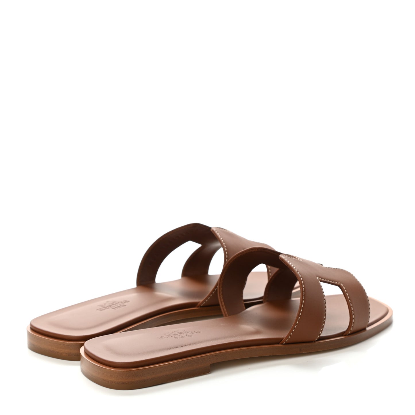 Box Calfskin Oran Sandals 37 Gold