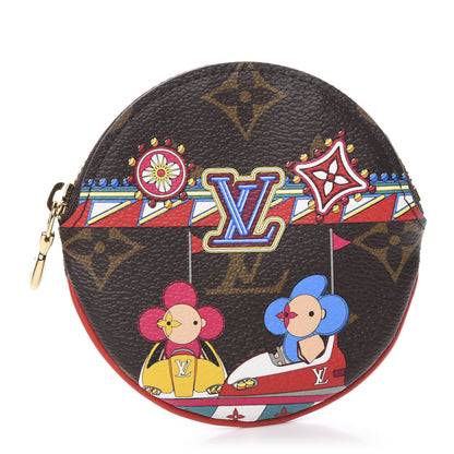 Louis Vuitton Monogram Vivienne Bumper Car Xmas Round Coin Purse Coquelicot 1 of 8