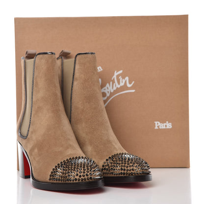 Christian Louboutin Veau Velours Otaboo 70 Chelsea Boots 38.5 Camel 9 of 9