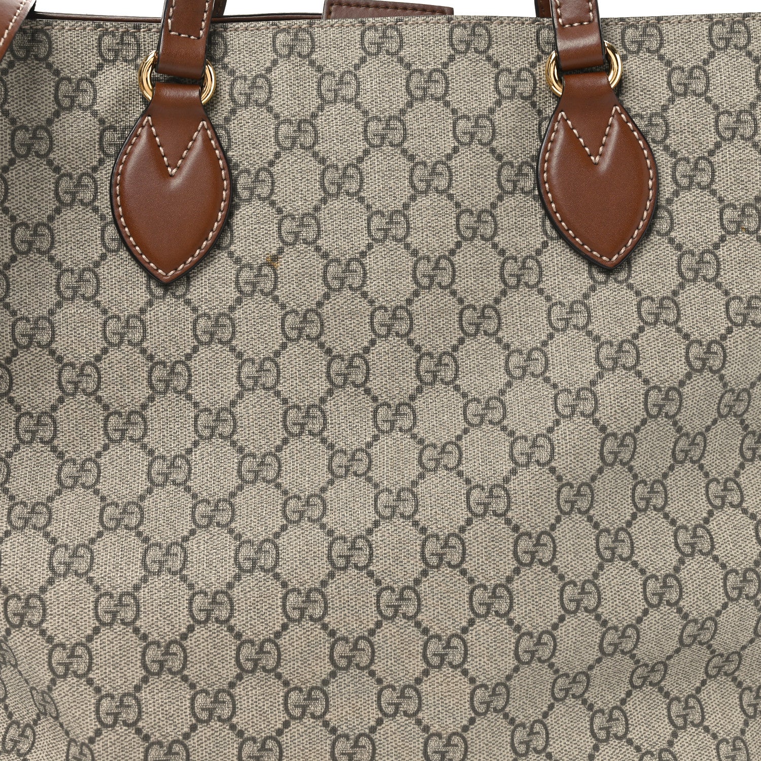 Gucci Soft GG Supreme Monogram Medium Crossbody Tote Beige Cuir 8 of 10