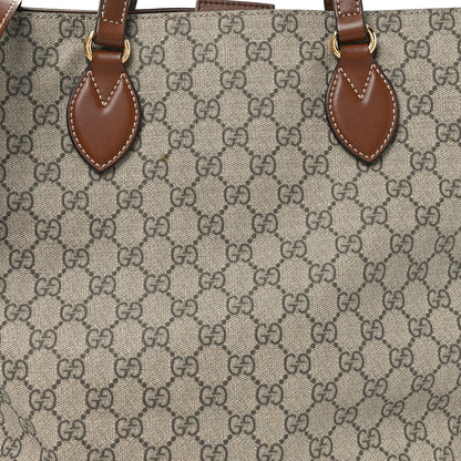Gucci Soft GG Supreme Monogram Medium Crossbody Tote Beige Cuir 8 of 10