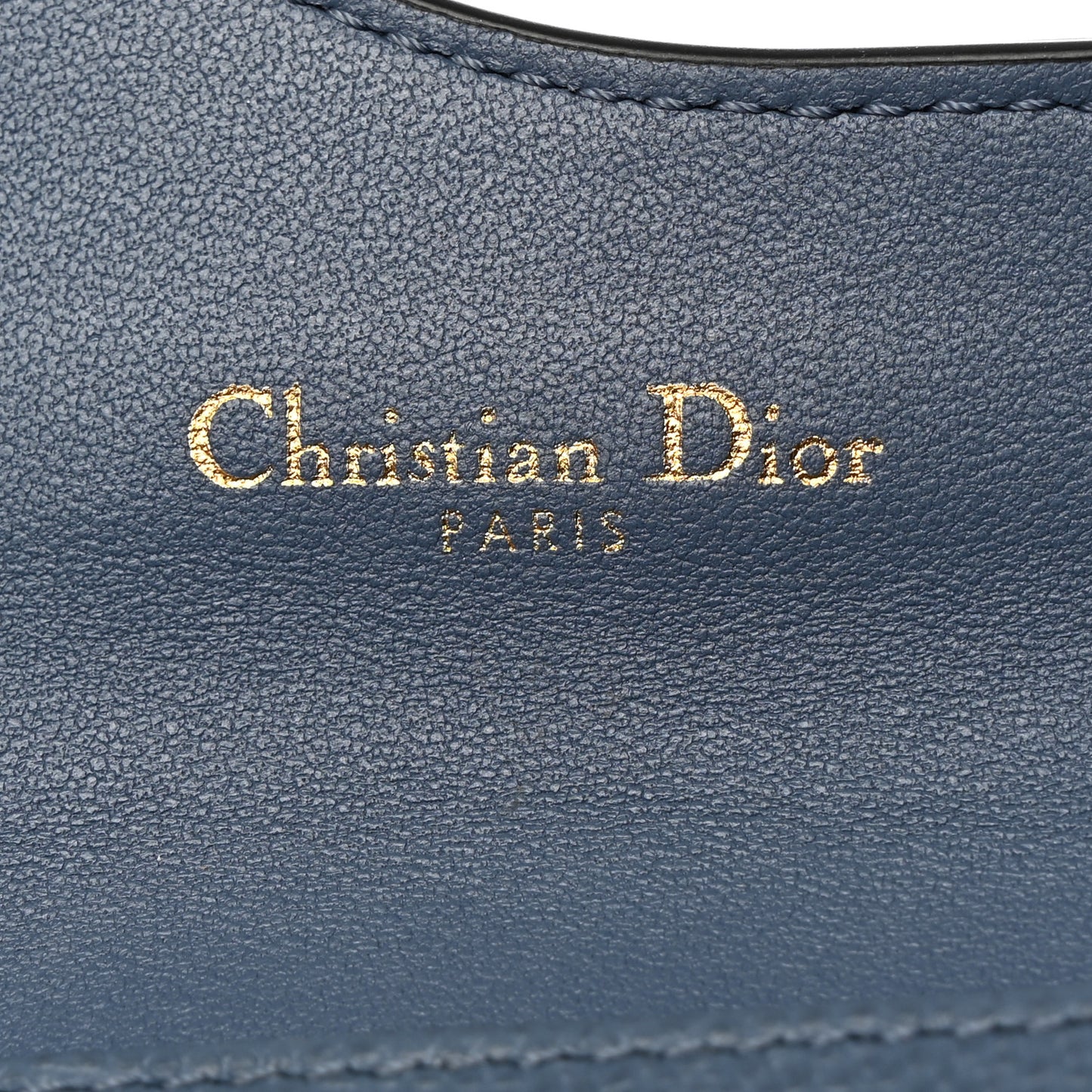 Grained Calfskin Saddle Card Holder Navy