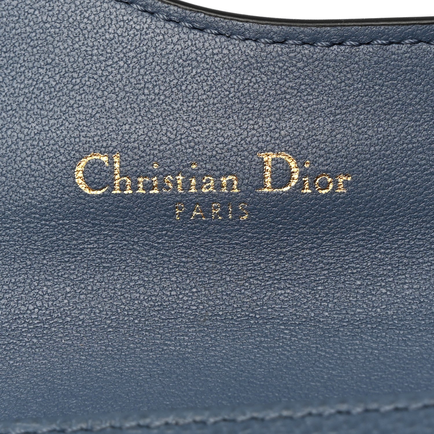 Christian Dior Grained Calfskin Saddle Card Holder Navy 6 of 10