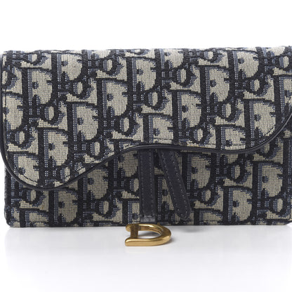 Christian Dior Oblique Saddle Belt Bag Blue 8 of 11