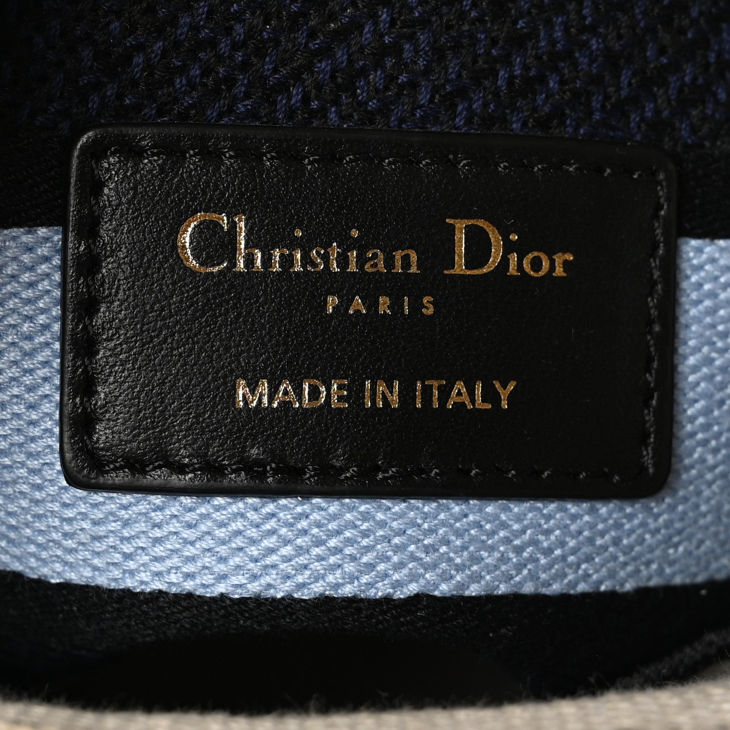 Christian Dior Canvas Embroidered Print Medium Lady D-Lite Blue Multicolor 6 of 11