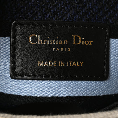 Christian Dior Canvas Embroidered Print Medium Lady D-Lite Blue Multicolor 6 of 11