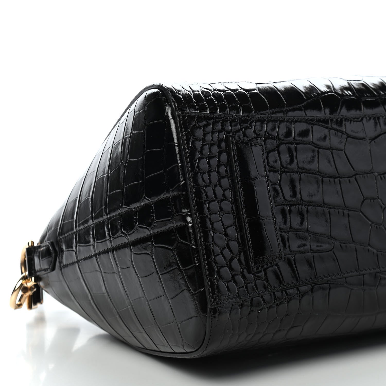 Givenchy Calfskin Crocodile Embossed Small Antigona Black 8 of 9