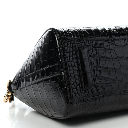 Givenchy Calfskin Crocodile Embossed Small Antigona Black 8 of 9