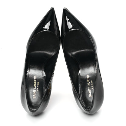 Saint Laurent Vernice Chiffon Opyum 110 Pumps  40 Black Gold 2 of 10