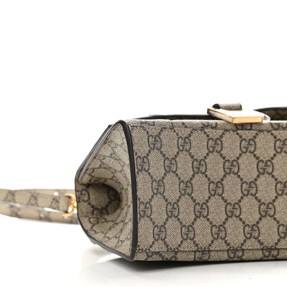 Balenciaga X GUCCI GG Supreme Monogram Small Hourglass Top Handle Bag Beige Ebony 7 of 8