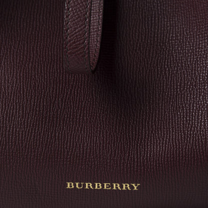 Burberry Grainy Calfskin Medium Honeybrook Tote Dark Plum 9 of 11