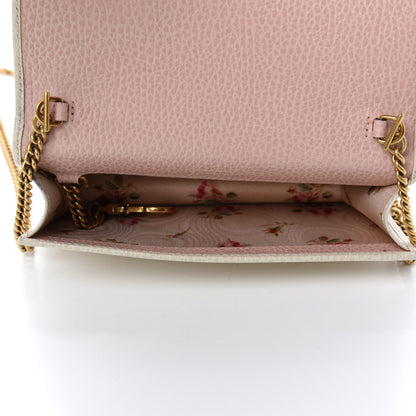 Gucci Calfskin GG Marmont Bow Chain Wallet White 5 of 11