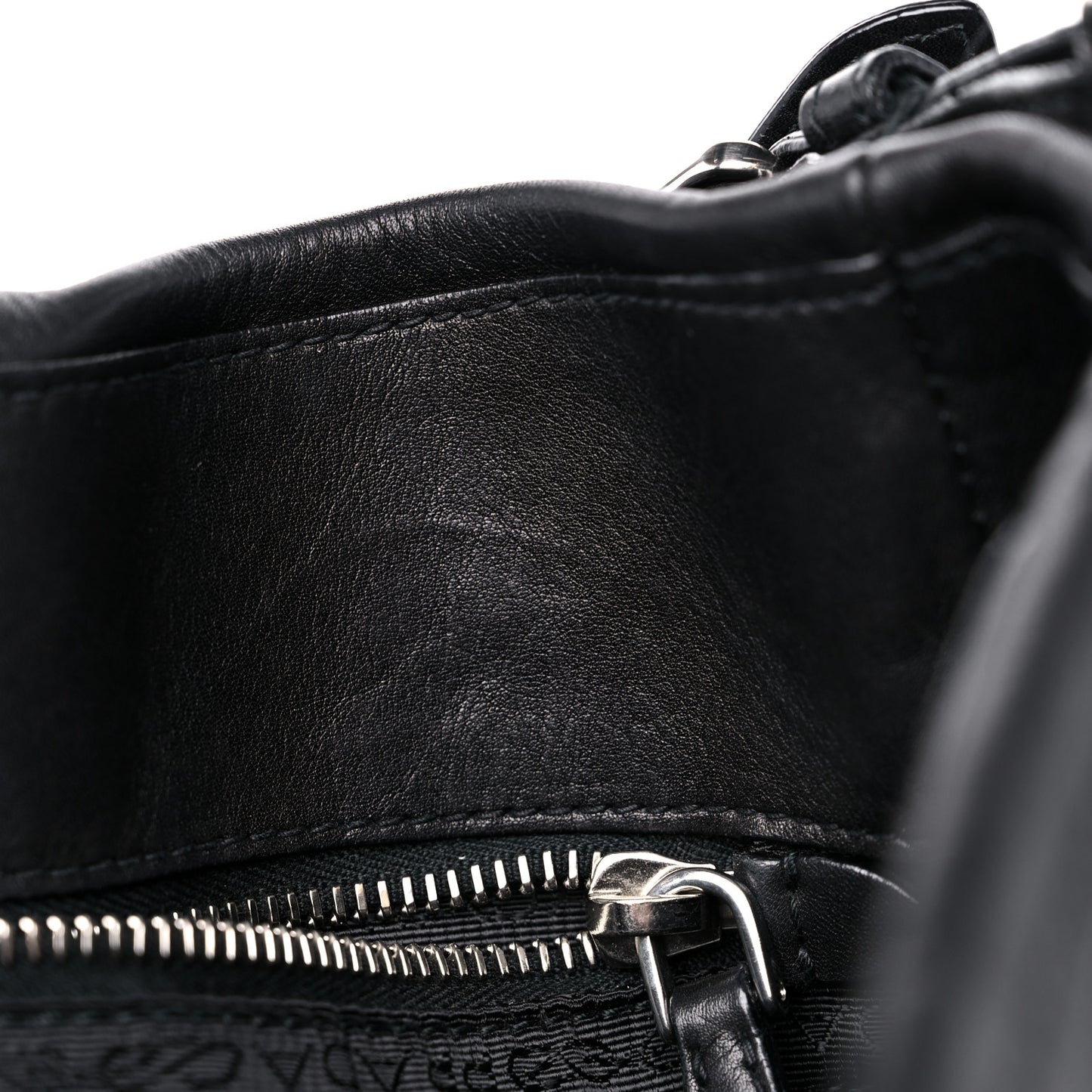 Vitello Daino Flap Shoulder Bag Black
