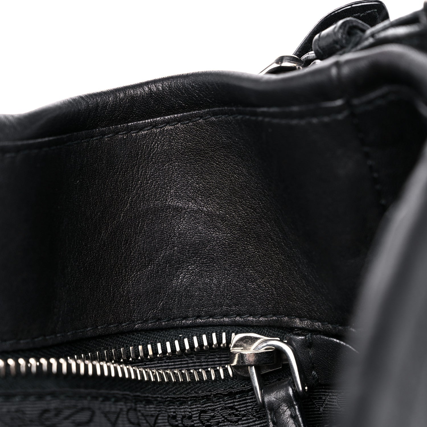 Prada Vitello Daino Flap Shoulder Bag Black 12 of 19
