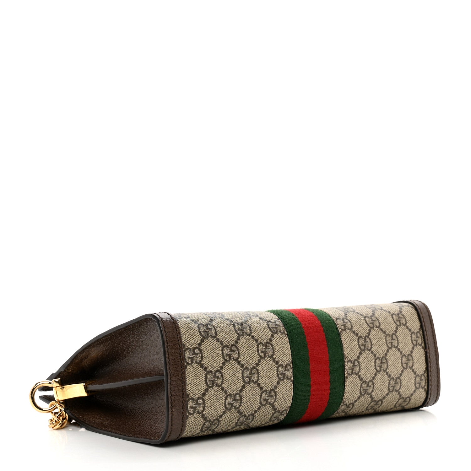 Gucci GG Supreme Monogram Web Small Ophidia Chain Shoulder Bag Brown 4 of 8