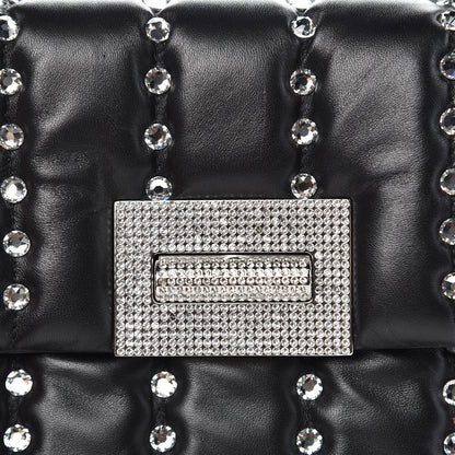 Tom Ford Lambskin Quilted Crystal Small Natalia Chain Bag Black 7 of 11