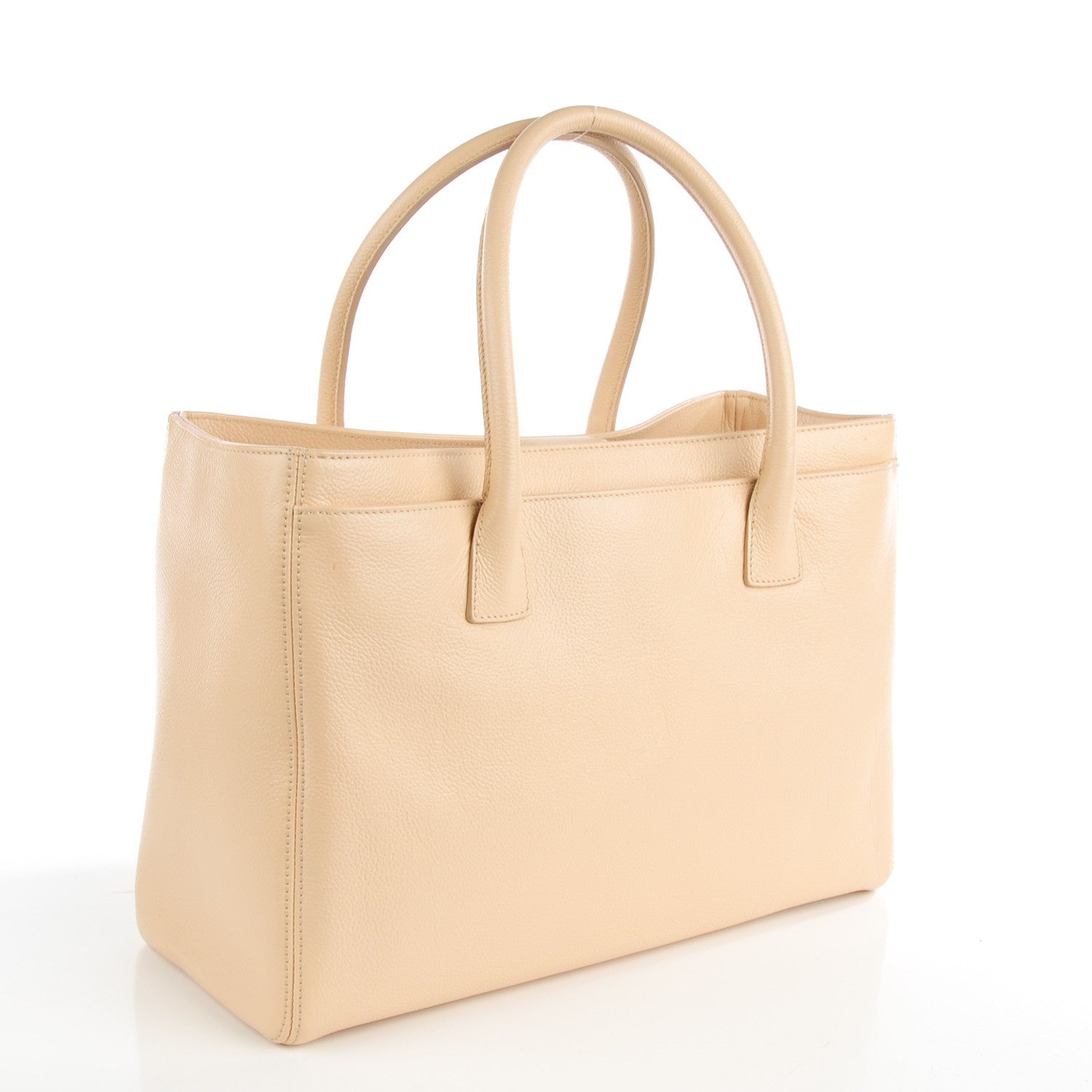 Chanel Calfskin Cerf Executive Shopper Tote Beige 3 of 7