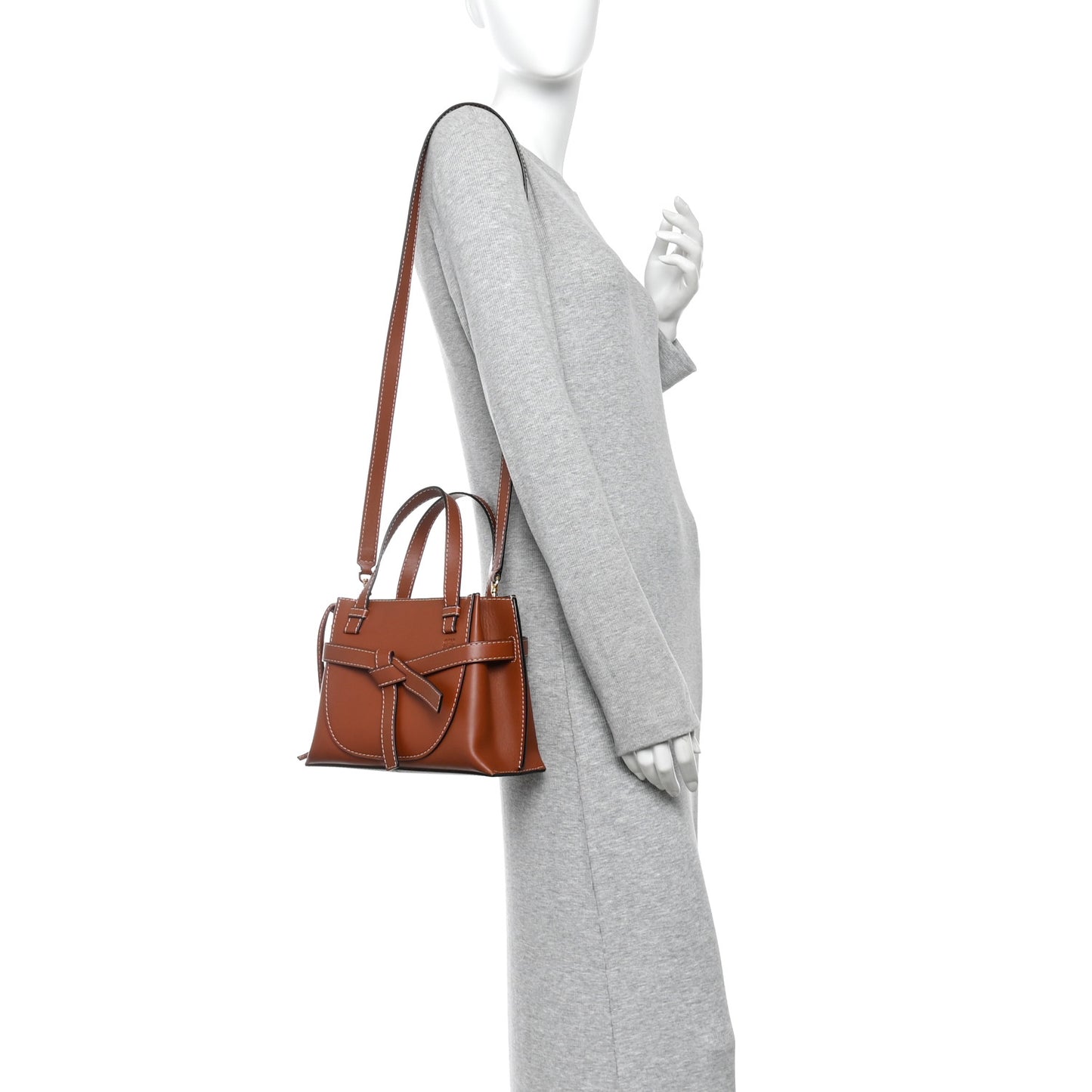 Soft Calfskin Mini Gate Tote Rust