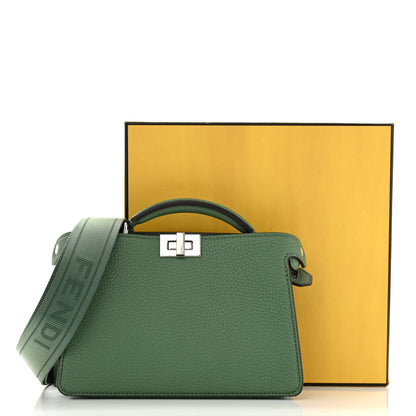 Fendi Cuoio Romano Vitello Cover Bi-Color Peekaboo I See U X Cross Satchel Green Island Maya 15 of 15
