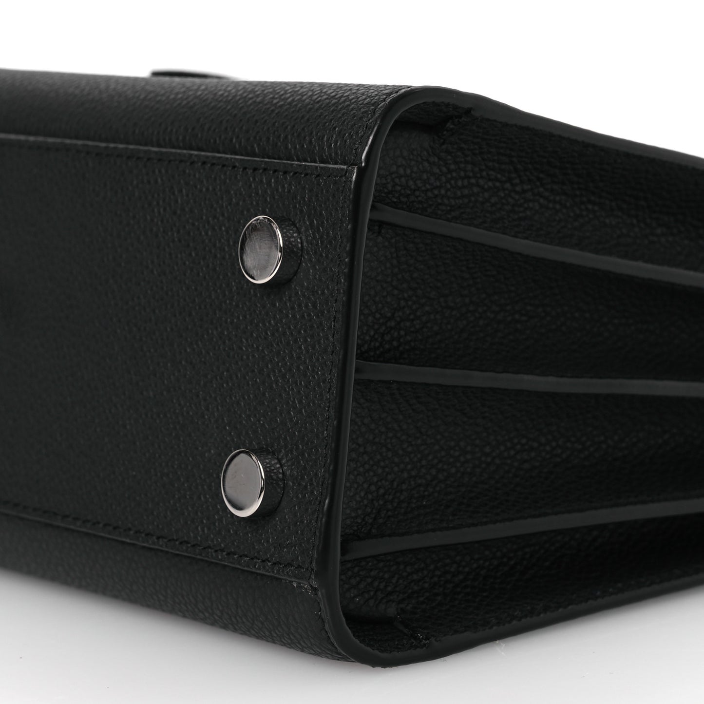 Grained Calfskin Nano Sac De Jour Black