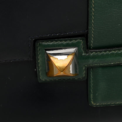 Hermes Box Medor Clutch 23 Bleu Indigo Vert Bengale 8 of 10