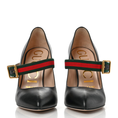 Gucci Malaga Kid Sylvie High Heel Pumps 36 Black 2 of 10