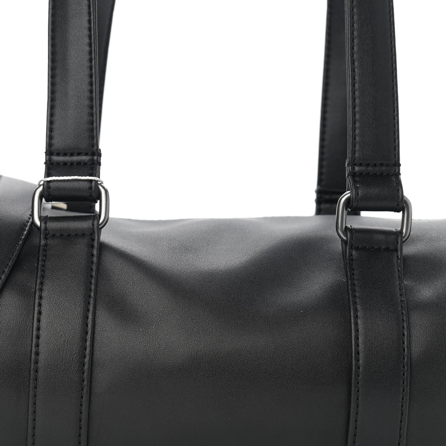 Vegan Leather Medium Duffle Black