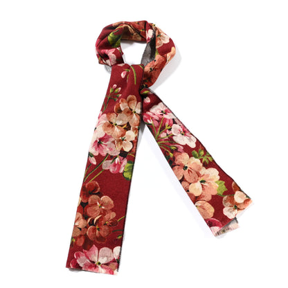 Gucci Wool GG Monogram Miniorophin Scarf Lacquer Pink 1 of 4