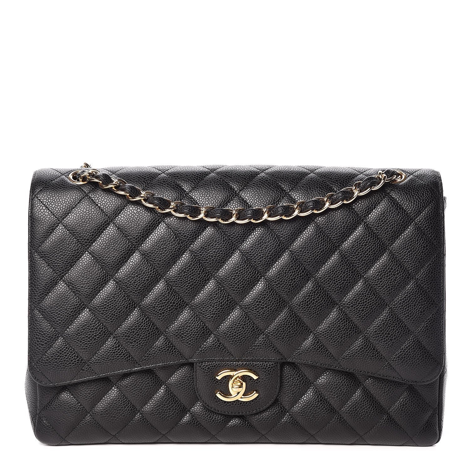 Chanel Caviar Quilted Maxi Single Flap Black 1 of 10
