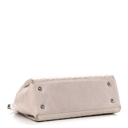 Chanel Glazed Calfskin Quilted Medium Lady Pearly Flap Light Beige 3 of 12