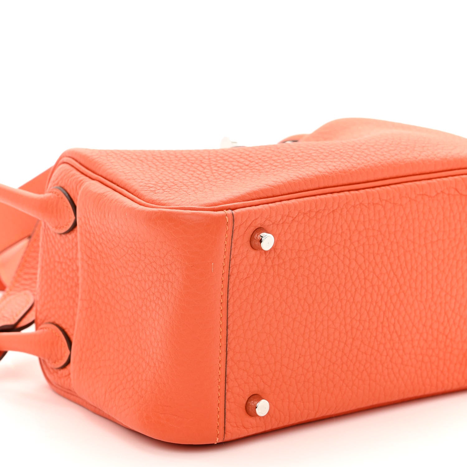 Hermes Taurillon Clemence Mini Lindy 20 Feu 9 of 11