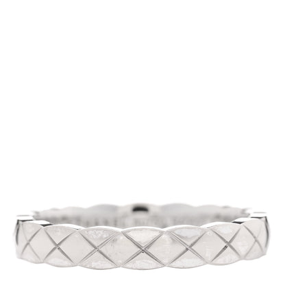 Chanel 18K White Gold Mini Coco Crush Ring 53 6.25 1 of 4