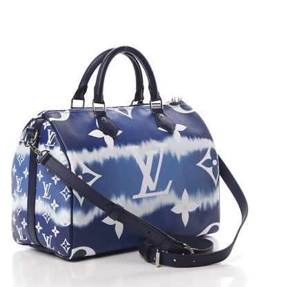Louis Vuitton Monogram Escale Speedy Bandouliere 30 Blue 3 of 11