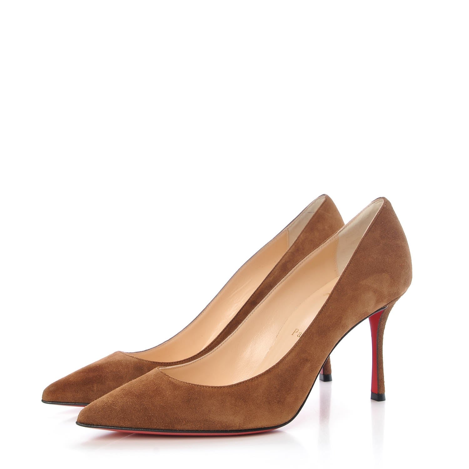 Christian Louboutin Veau Velours Decoltish 85 Pumps 36.5 Indiana 3 of 9