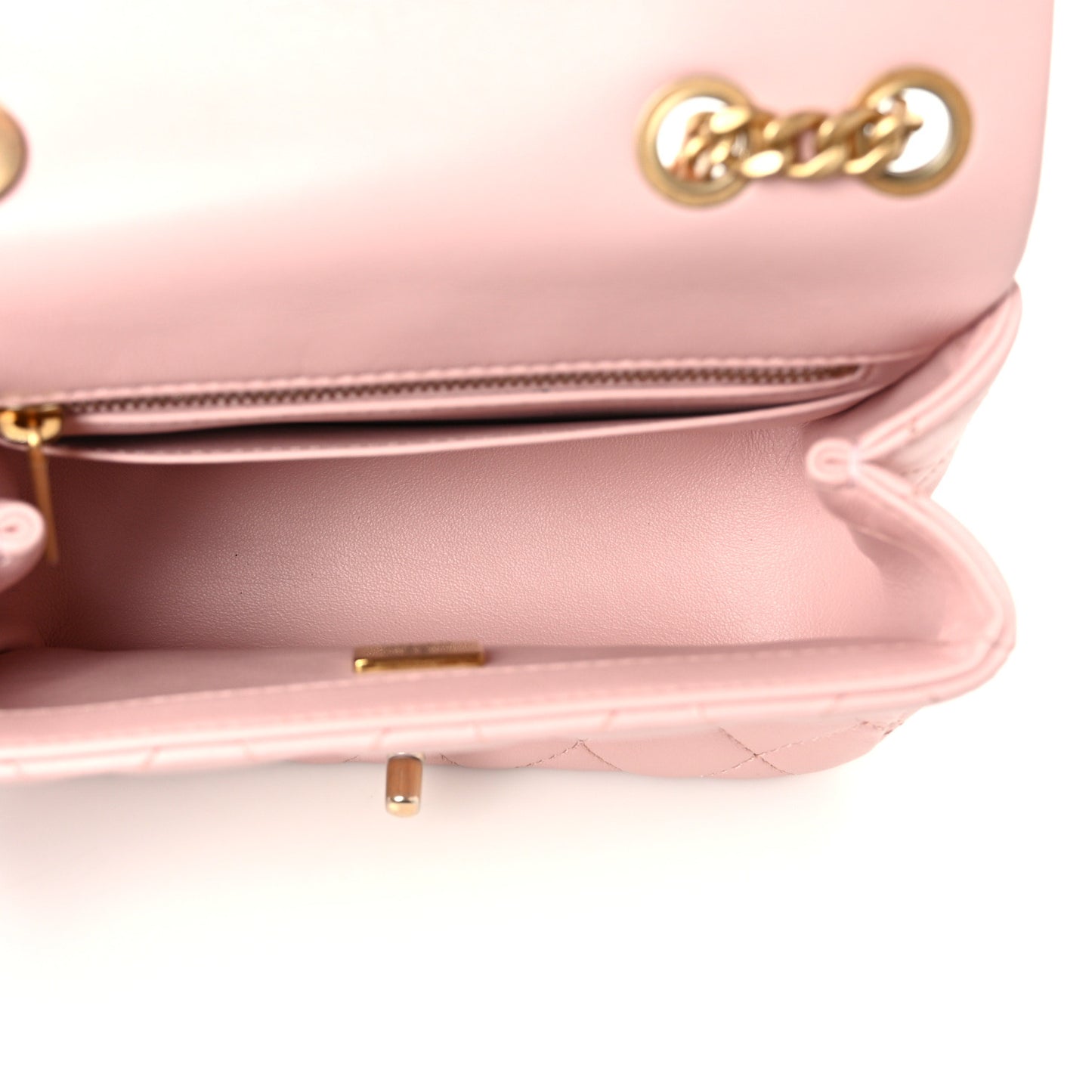 Lambskin Quilted Mini Sweet Camellia Flap Light Pink