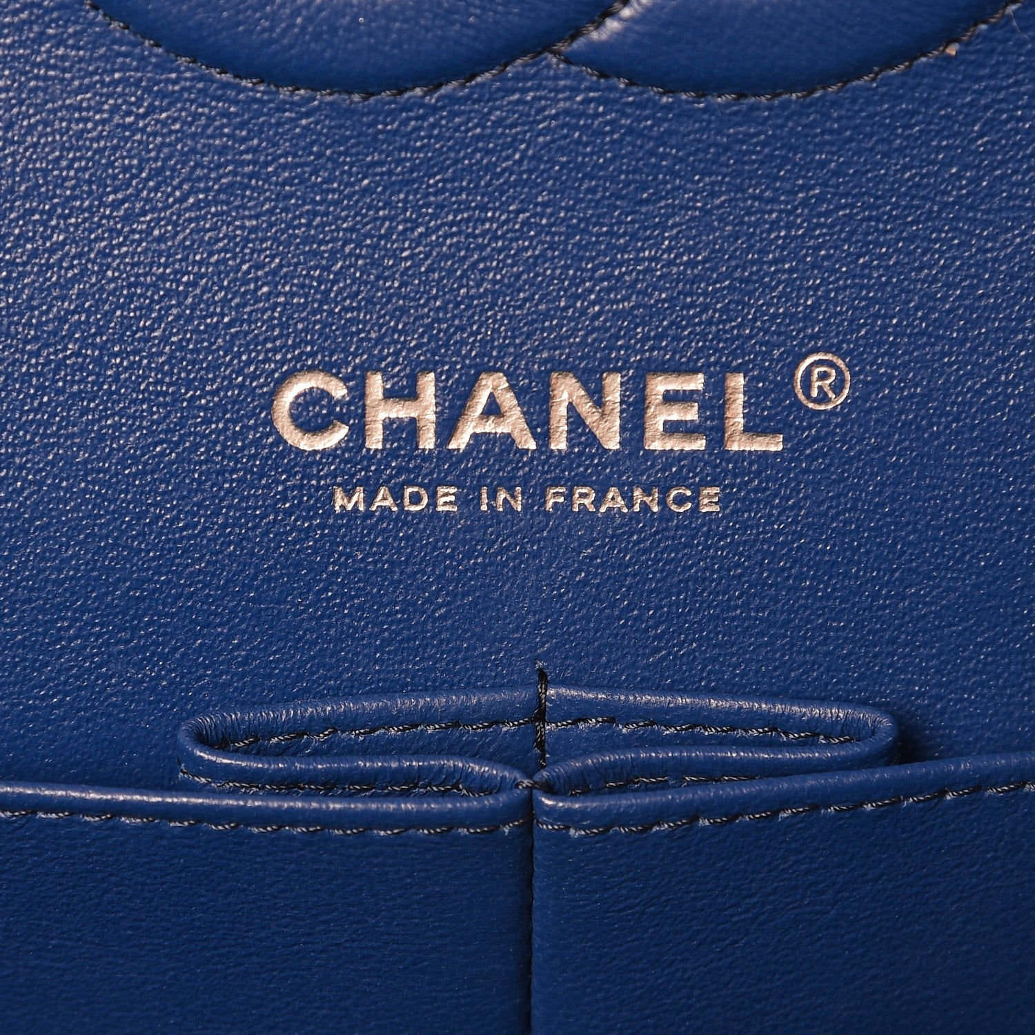 Chanel Caviar Quilted Medium Double Flap Dark Blue 7 of 10