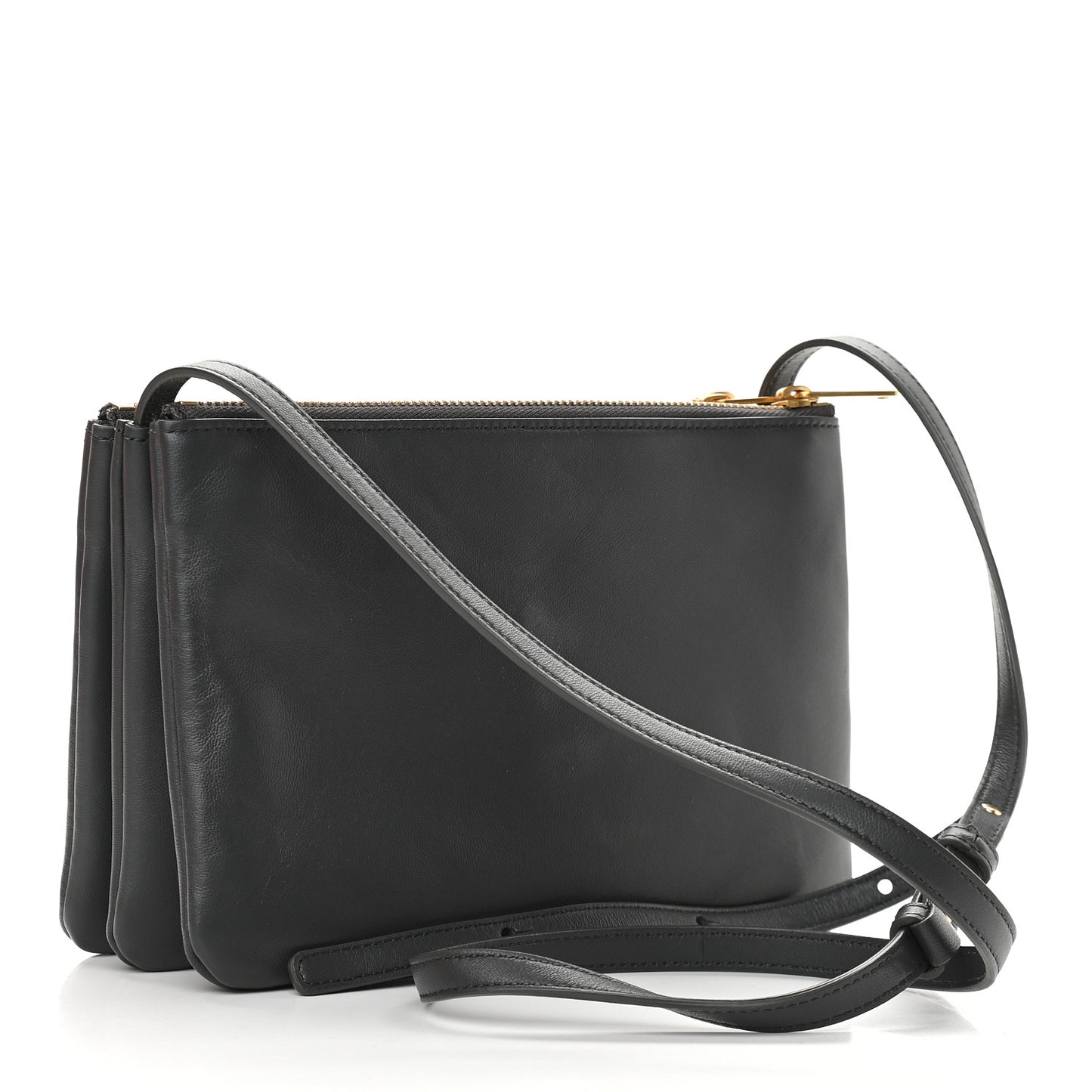 Lambskin Small Trio Crossbody Bag Medium Grey