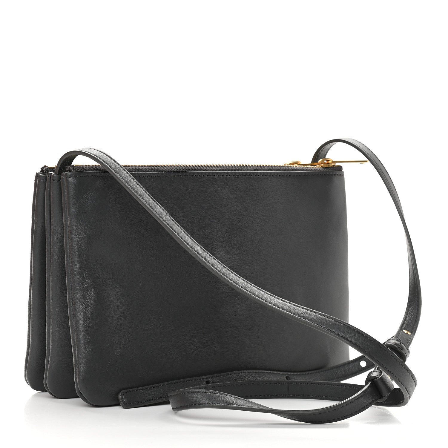 Celine Lambskin Small Trio Crossbody Bag Medium Grey 4 of 9